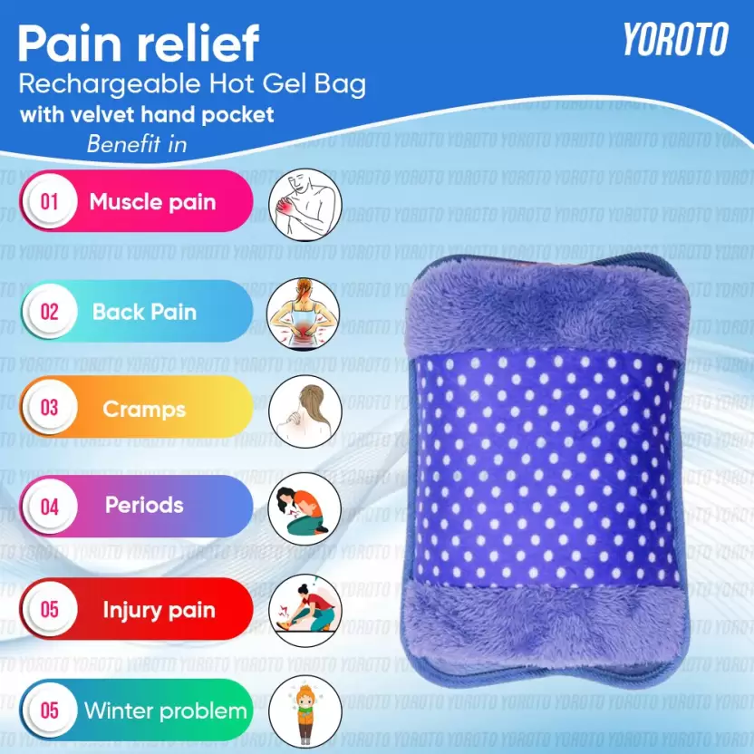 Electric Hot Water Bag Pain Remover - Multicolour - Hot Water Bag - 4