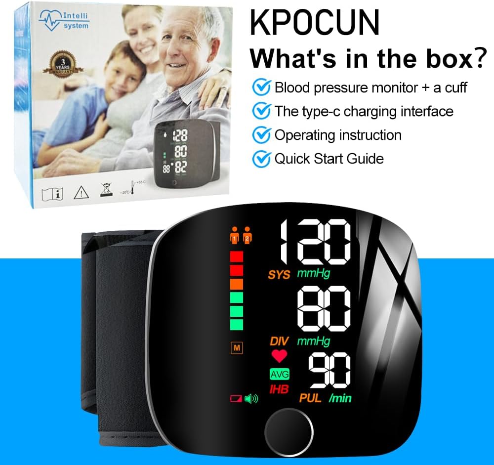 Hand Blood Pressure Monitor (Rechargeable) (Wrist) - 4