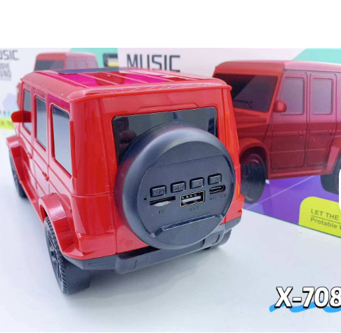 X-708 Car Shape Portable Home Fm Radio Blue Tooth Wireless Speaker Children's Toy Car Model - 4