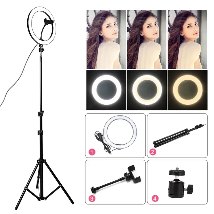 12 inch Selfie LED Ring Light with Tripod Stand ring lights with stand - 2