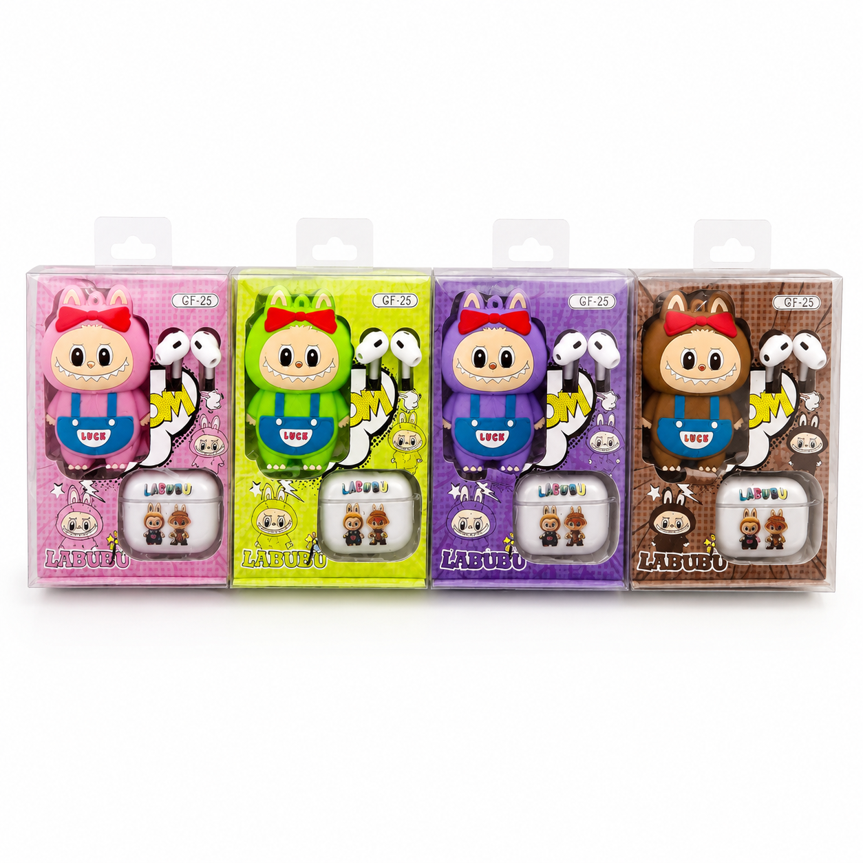 Labubu Doll Wireless Earbuds Set – Cute Pop Mart The Monsters Character Case with Crystal Clear Sound, Deep Bass & Bluetooth TWS Earphones - 6