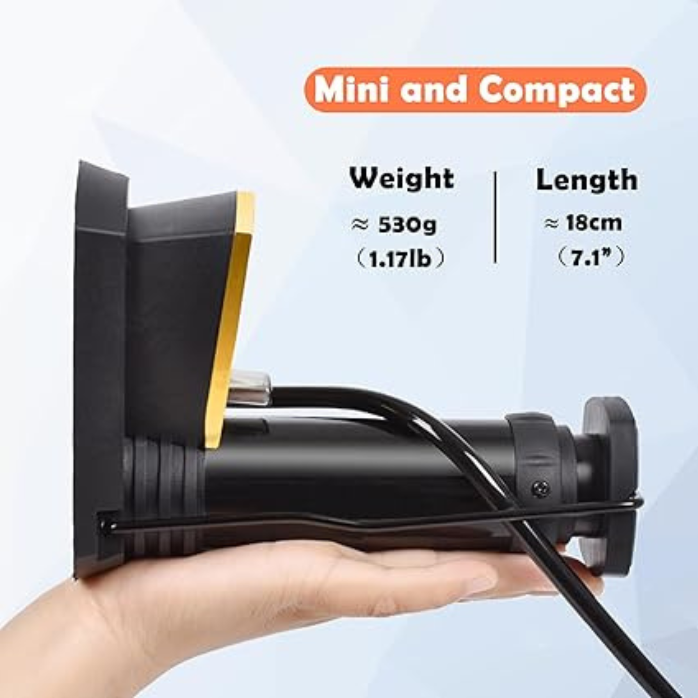 Inchant Mini Bicycle Foot Pump with Sensitive Pressure Gauge 140PSI, Aluminum Alloy Bike Foot Pump - 2
