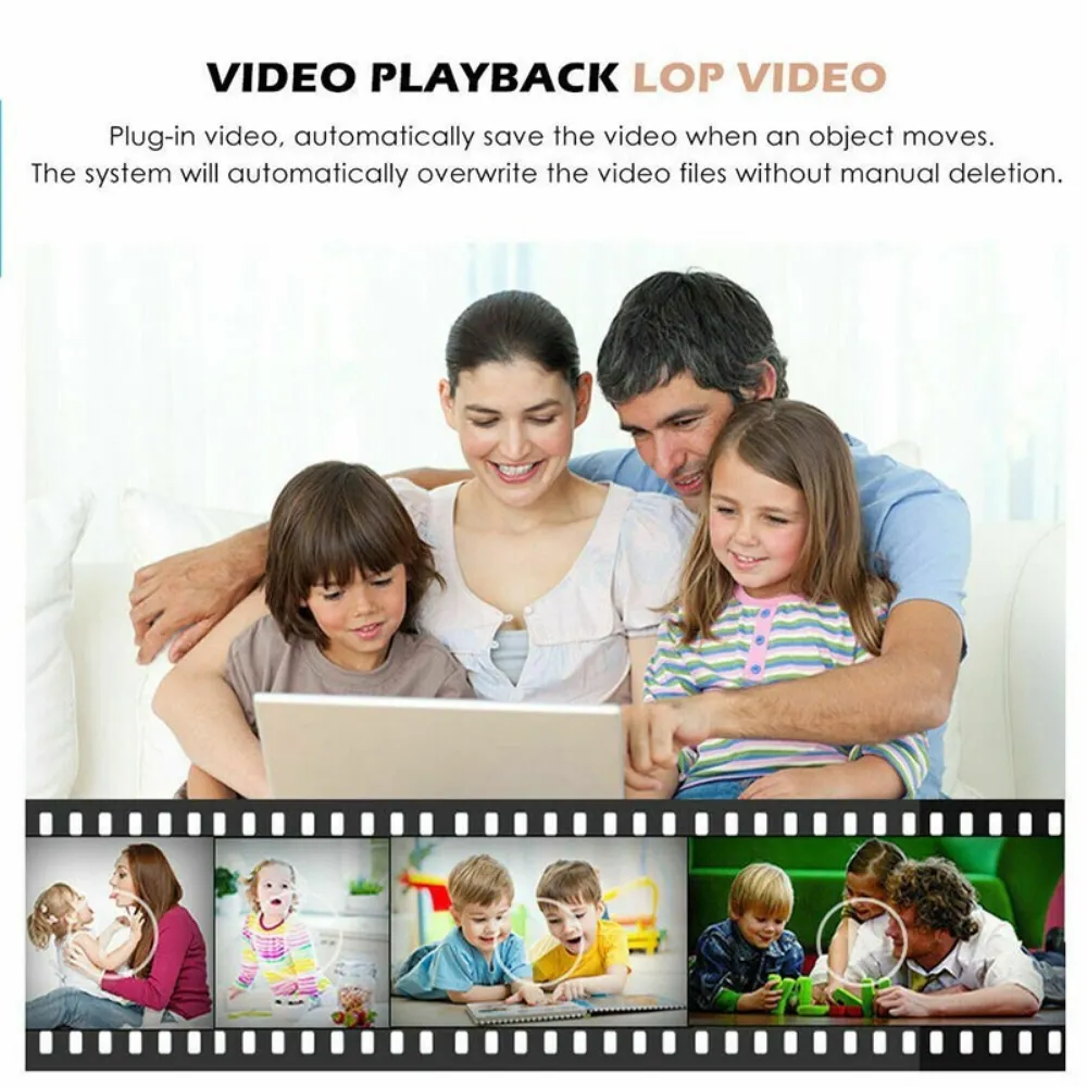 Smart 360° Rotated Security Camera HD 1080P with Two-way Audio, Motion Tracking, and Waterproof Design - 4