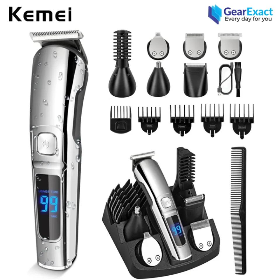 Kemei KM-8508 Multi-grooming kit 11-in-1 Beard, Hair, Body, and Face for Men - 3