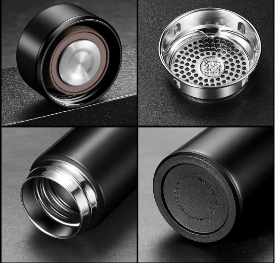 Insulated 304 Stainless Steel Smart Temperature Display Touch Water Cup, Straight Body, with LED Display - 7