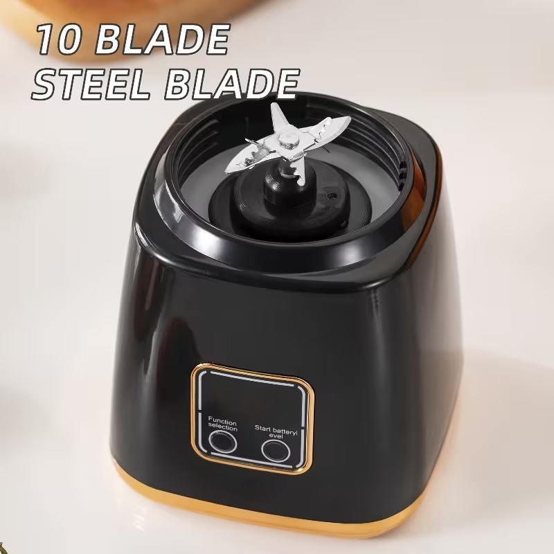 USB Rechargeable Portable Blender and Handheld Juicer Perfect for Smoothies With Digital Display, Stainless Steel Blade - 5